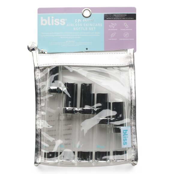 BLISS Silver 5pc Tsa Approved Airless Skincare Bottle Set - Picture 1 of 1